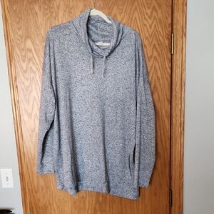 Old Navy Wonen's Heathered Gray Cowl Neck Sweater, Size Xxl